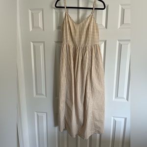 Cotton Gingham Dress with pockets! Sz M
